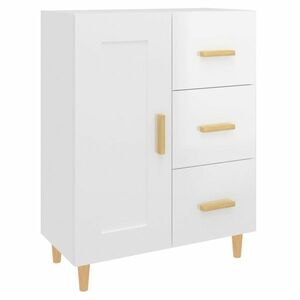vidaXL magasfényű fehér szerelt fa tálalószekrény 69, 5 x 34 x 90 cm kép