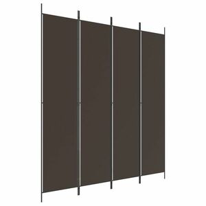 vidaXL 4 paneles barna szövet paraván 200x220 cm kép
