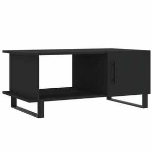 fekete szerelt fa dohányzóasztal 90 x 50 x 40 cm kép