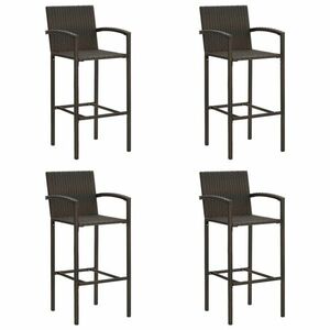 vidaXL 4 db barna polyrattan bárszék kép