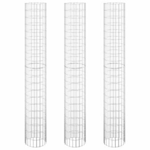 vidaXL 3 db kör alakú horganyzott acél gabion magaságyás Ø30 x 200 cm kép