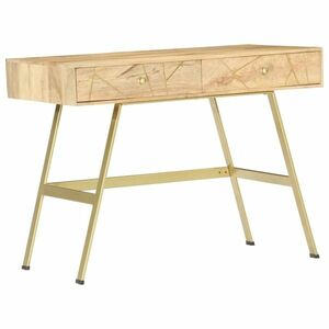vidaXL fiókos tömör mangófa íróasztal 100 x 55 x 75 cm kép