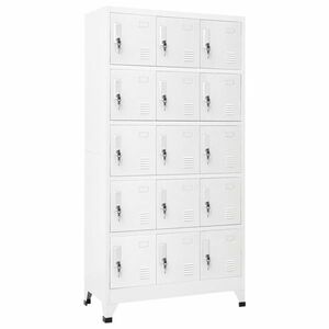 vidaXL világosszürke acél zárható szekrény 90 x 40 x 180 cm kép