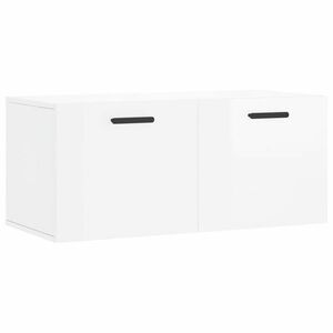 vidaXL magasfényű fehér szerelt fa faliszekrény 80 x 35 x 36, 5 cm kép