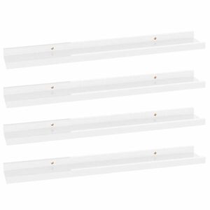 vidaXL 4 db magasfényű fehér fali polc 60 x 9 x 3 cm kép