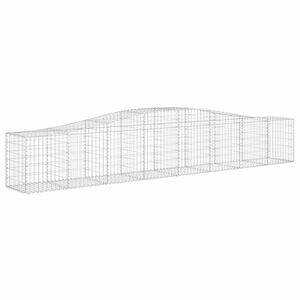 vidaXL íves horganyzott vas gabion kosár 400x50x60/80 cm kép