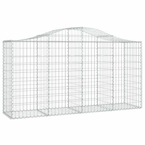 Íves horganyzott vas gabion kosár 200x50x100/120 cm kép