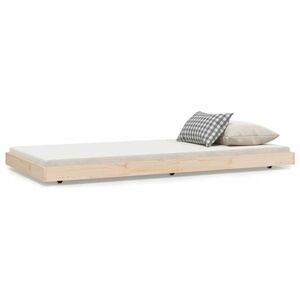 vidaXL tömör fenyőfa ágy matrac nélkül 75 x 190 cm kép
