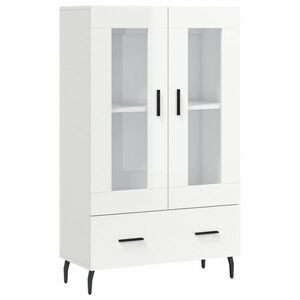 vidaXL magasfényű fehér szerelt fa magasszekrény 69, 5 x 31 x 115 cm kép