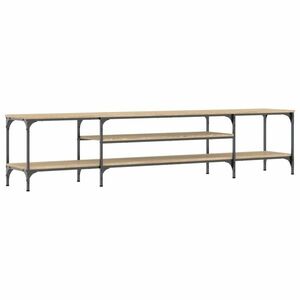 vidaXL sonoma tölgy színű szerelt fa és vas TV-szekrény 201x35x45 cm kép