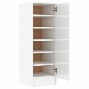 vidaXL magasfényű fehér szerelt fa cipősszekrény 32 x 35 x 92 cm kép