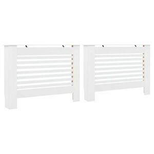 vidaXL 2 db fehér MDF radiátorburkolat 112 x 19 x 81, 5 cm kép