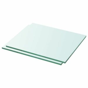 vidaXL 2 db átlátszó üveg paneles polc 30 x 20 cm kép