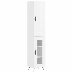 vidaXL magasfényű fehér szerelt fa magasszekrény 34, 5 x 34 x 180 cm kép