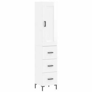 vidaXL magasfényű fehér szerelt fa magasszekrény 34, 5 x 34 x 180 cm kép