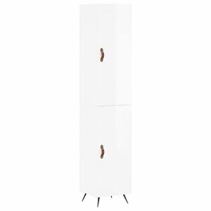 vidaXL magasfényű fehér szerelt fa magasszekrény 34, 5 x 34 x 180 cm kép