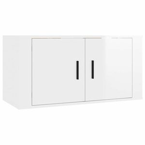 vidaXL magasfényű fehér fali TV-szekrény 80 x 34, 5 x 40 cm kép