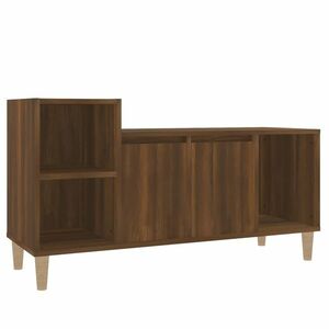 Barna tölgyszínű szerelt fa tv-szekrény 100x35x55 cm kép