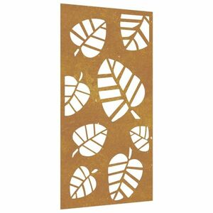 vidaXL levélmintás corten acél kerti faldísz 105 x 55 cm kép
