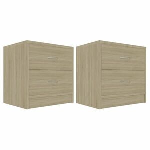 vidaXL 2 db sonoma tölgy színű szerelt fa éjjeliszekrény 40x30x40 cm kép