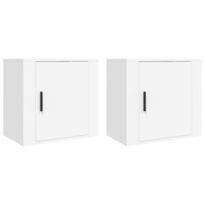vidaXL 2 db fehér falra szerelhető éjjeliszekrény 50x30x47 cm kép