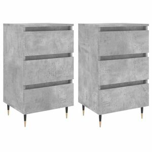 vidaXL 2 db betonszürke szerelt fa éjjeliszekrény 40x35x69 cm kép