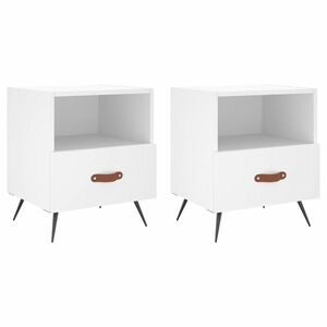vidaXL 2 db fehér szerelt fa éjjeliszekrény 40 x 35 x 47, 5 cm kép
