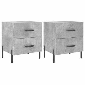 vidaXL 2 db betonszürke szerelt fa éjjeliszekrény 40 x 35 x 47, 5 cm kép