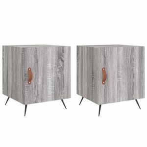 vidaXL 2 db szürke sonoma színű szerelt fa éjjeliszekrény 40x40x50 cm kép