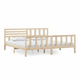 vidaXL tömör fa ágykeret 200 x 200 cm kép