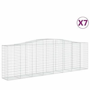 Íves horganyzott vas gabion kosár 400x50x120/140 cm kép