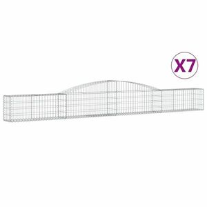 Íves horganyzott vas gabion kosár 400x30x40/60 cm kép