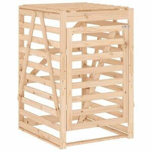 vidaXL tömör fenyőfa szemeteskuka tároló 84x90x128, 5 cm kép