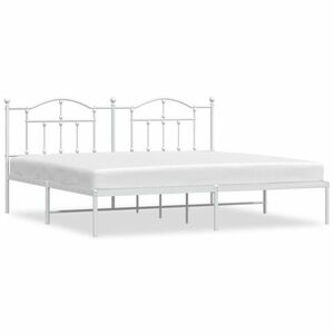 vidaXL fehér fém ágykeret fejtámlával 193 x 203 cm kép
