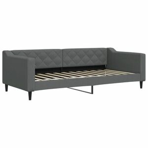 vidaXL sötétszürke szövet kanapéágy 90 x 200 cm kép