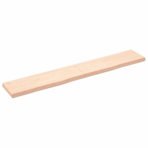vidaXL kezeletlen tömör fa fürdőszobai pult 180x30x(2-6) cm kép