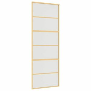 vidaXL aranyszínű ESG tejüveg és alumínium tolóajtó 76 x 205 cm kép