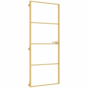 vidaXL arany edzett üveg és alumínium vékony beltéri ajtó 83x201, 5 cm kép