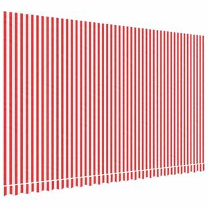 vidaXL piros és fehér poliészter pótszövet napellenzőhöz 480 x 295 cm kép