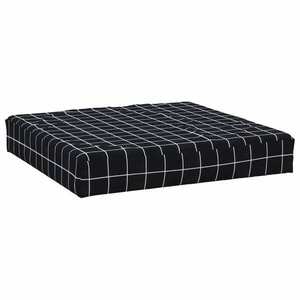 vidaXL fekete kockás oxford szövet raklappárna 60x60x8 cm kép