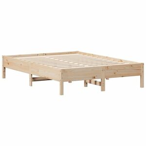 vidaXL tömör fenyőfa ágy matrac nélkül 135 x 190 cm kép