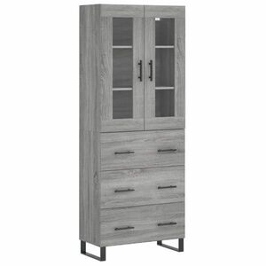 vidaXL szürke sonoma szerelt fa magasszekrény 69, 5 x 34 x 180 cm kép