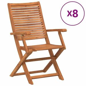 vidaXL 8 db összecsukható tömör akácfa kerti szék 57x66x95 cm kép
