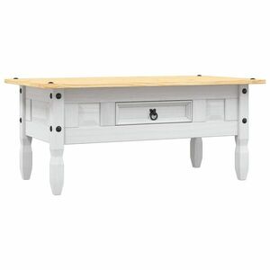 vidaXL fehér Corona-stílusú mexikói fenyő dohányzóasztal 100x55x44 cm kép