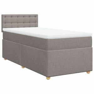 vidaXL tópszínű szövet rugós ágy matraccal 90 x 190 cm kép