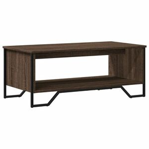 vidaXL barna tölgyszínű szerelt fa dohányzóasztal 100 x 51 x 40 cm kép
