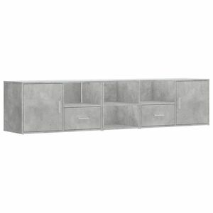 vidaXL betonszürke szerelt fa sarokszekrény 200 x 40 x 45 cm kép