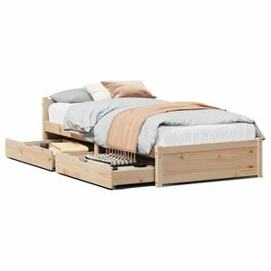 vidaXL tömör fenyőfa ágy matrac nélkül 75 x 190 cm kép
