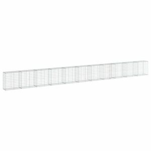 vidaXL horganyzott vas gabion kosár fedéllel 1100 x 50 x 100 cm kép
