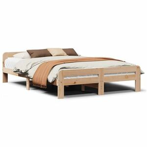 vidaXL tömör fenyőfa ágy matrac nélkül 160 x 200 cm kép